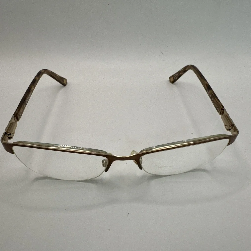 LIZ CLAIBORNE L615 0RF4 BROWN GOLD AUTHENTIC DESIGNER EYEGLASSES 53-17